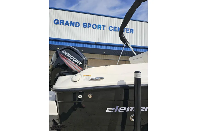 Slide: The Image of 2016 Bayliner Element F18 boat with Mercury engine at Grand Sport Center. - 45