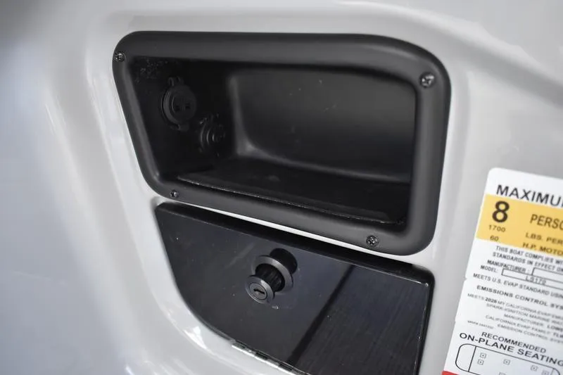 Slide: The Image of Captain's seat in 2026 Lowe LS 170 boat, featuring gray upholstery and ergonomic design. - 25