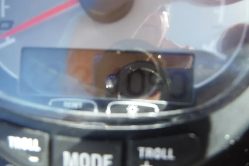Slide: The Image of Close-up of a 2007 Boston Whaler 180 Dauntless boat speedometer. - 17