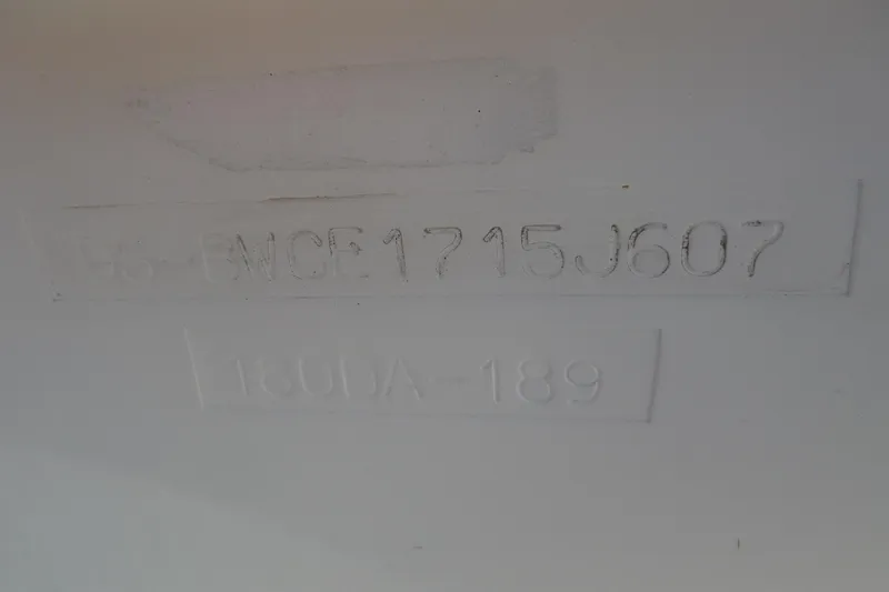 Slide: The Image of Hull identification number on 2007 Boston Whaler 180 Dauntless boat. - 28
