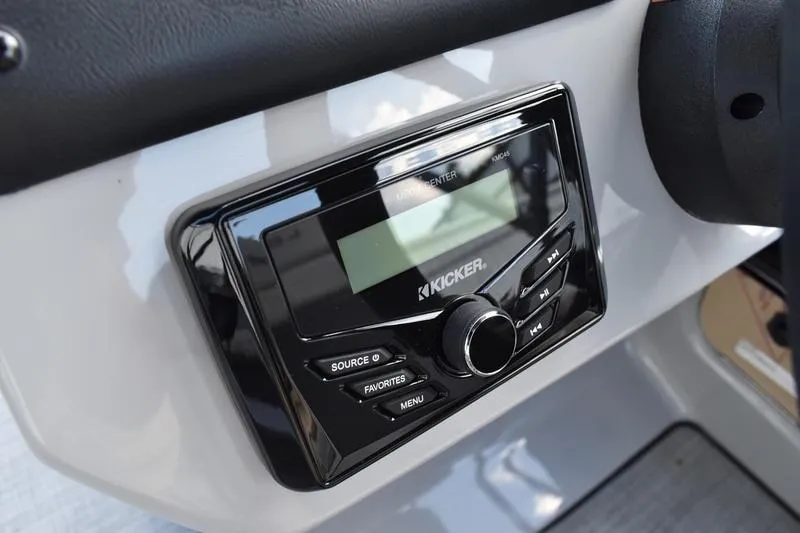 Slide: The Image of Dashboard of 2026 Lowe LS 170 boat with speedometer, trim, fuel, and RPM gauges. - 31