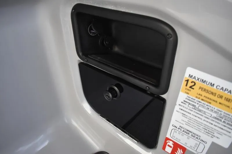 Slide: The Image of Dashboard of 2026 Lowe LS 210 WT boat with speedometer, trim, fuel, and RPM gauges. - 33