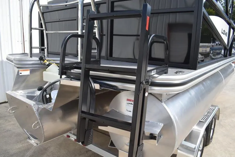 Slide: The Image of 2026 Lowe LS 210 WT boat interior with sleek gray seating and modern design. - 9