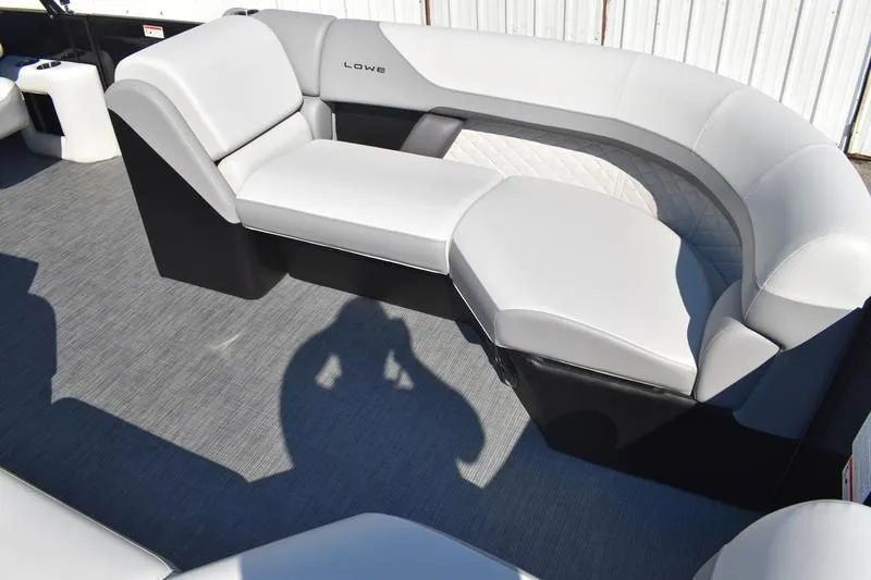 Slide: The Image of 2026 Lowe SS 230 boat deck with sleek design and durable flooring. - 10