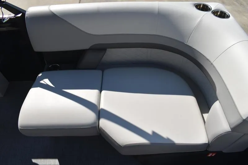 Slide: The Image of Luxurious seating on 2026 Lowe SS 230 boat with cup holders and sleek design. - 45
