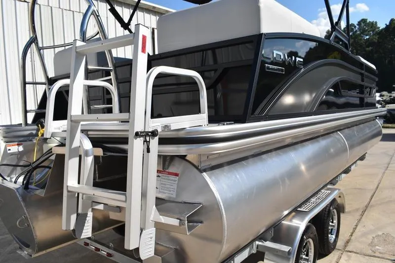 Slide: The Image of 2026 Lowe SS 230 boat logo on a sleek, glossy black surface. - 5