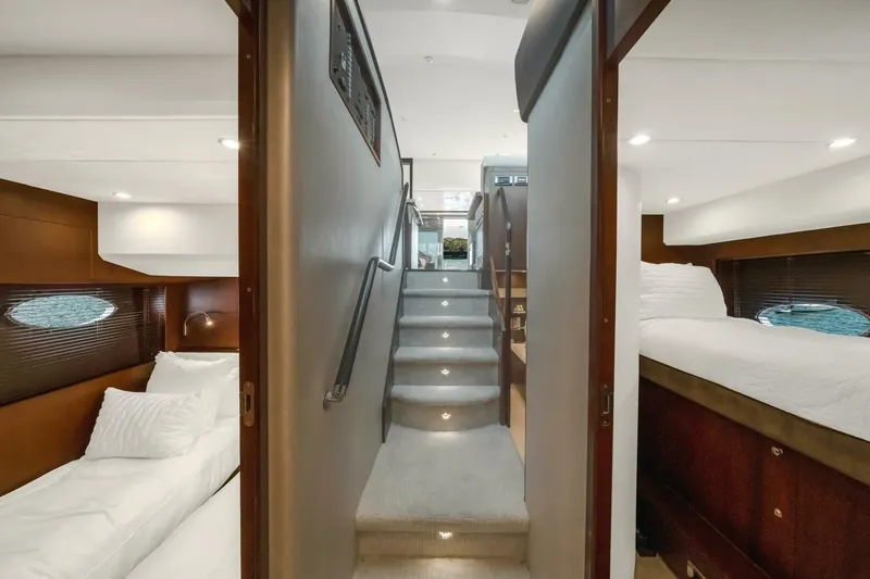 Slide: The Image of Luxurious interior of 2012 Princess 64 Flybridge Motor Yacht with modern kitchen design. - 30