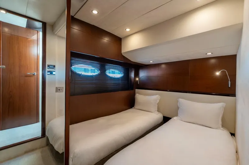 Slide: The Image of Luxurious twin cabin interior of 2012 Princess 64 Flybridge Motor Yacht. - 40