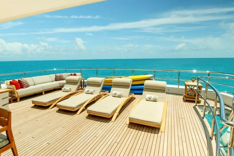 Slide: The Image of Luxurious bedroom interior on 2013 Feadship motor yacht with ensuite bathroom. - 28