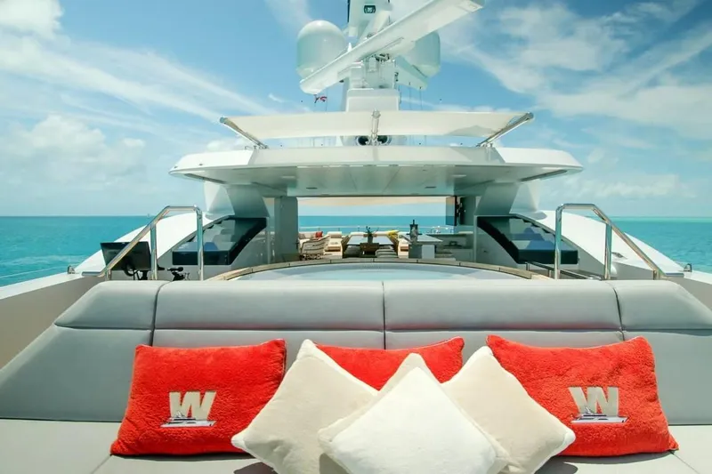 Slide: The Image of Luxurious twin bedroom on 2013 Feadship motor yacht with modern decor and elegant furnishings. - 37