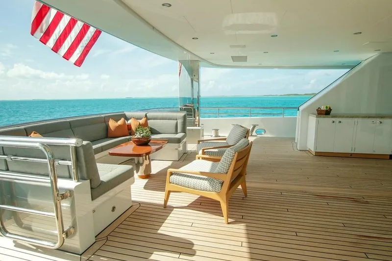 Slide: The Image of Luxurious marble bathroom in 2013 Feadship motor yacht, featuring elegant fixtures and modern design. - 40