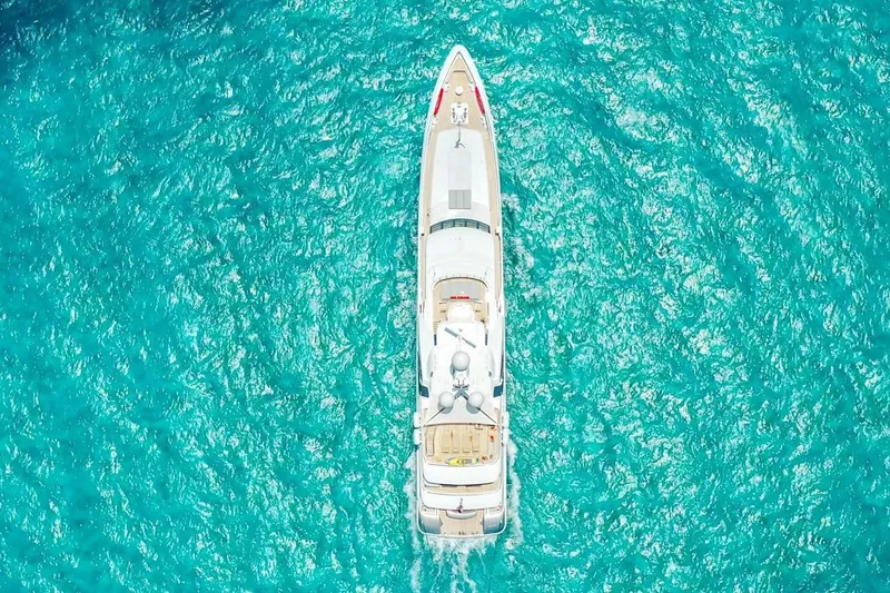 Slide: The Image of Modern kitchen interior on 2013 Feadship motor yacht, featuring sleek countertops and stainless steel appliances. - 42