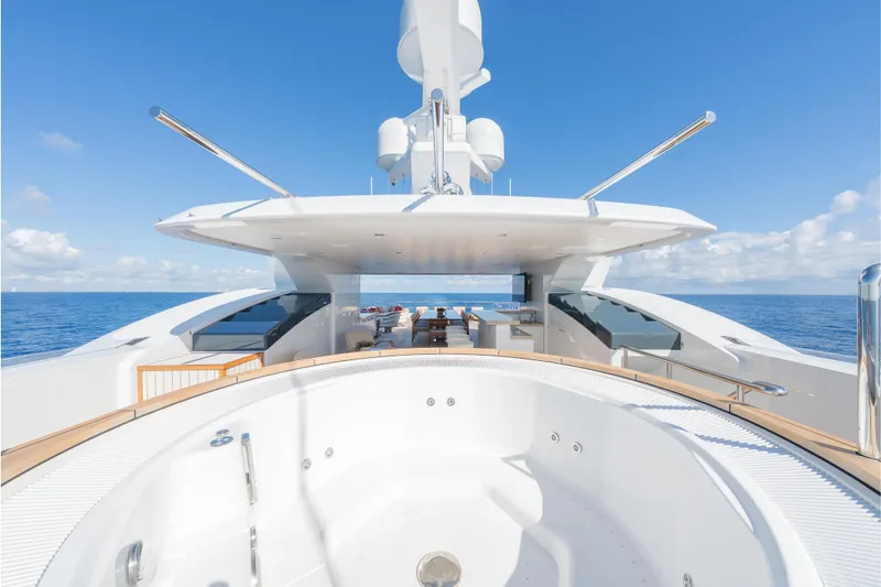 Slide: The Image of Luxurious 2013 Feadship motor yacht with spacious deck and ocean view. - 60