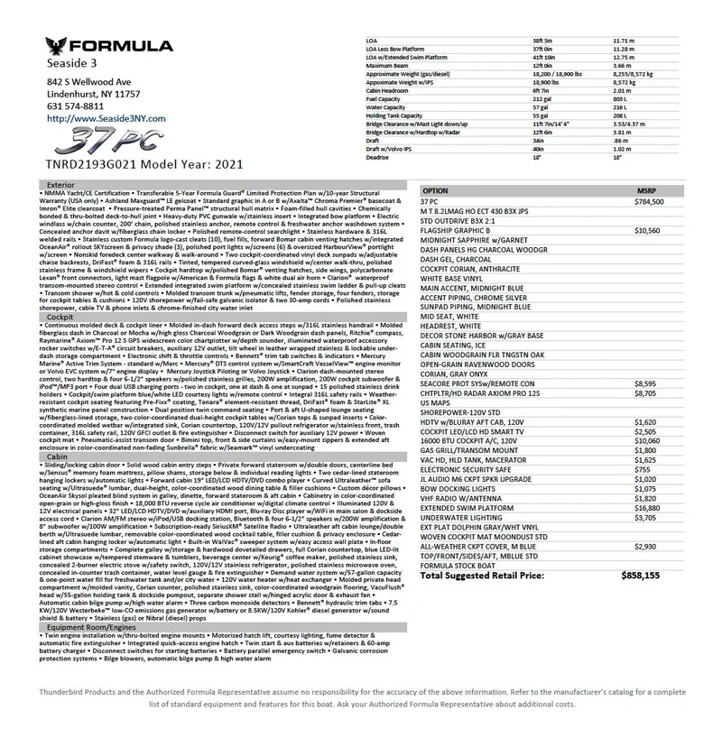 Slide: The Image of Formula 37 Performance Cruiser 2021 - 6