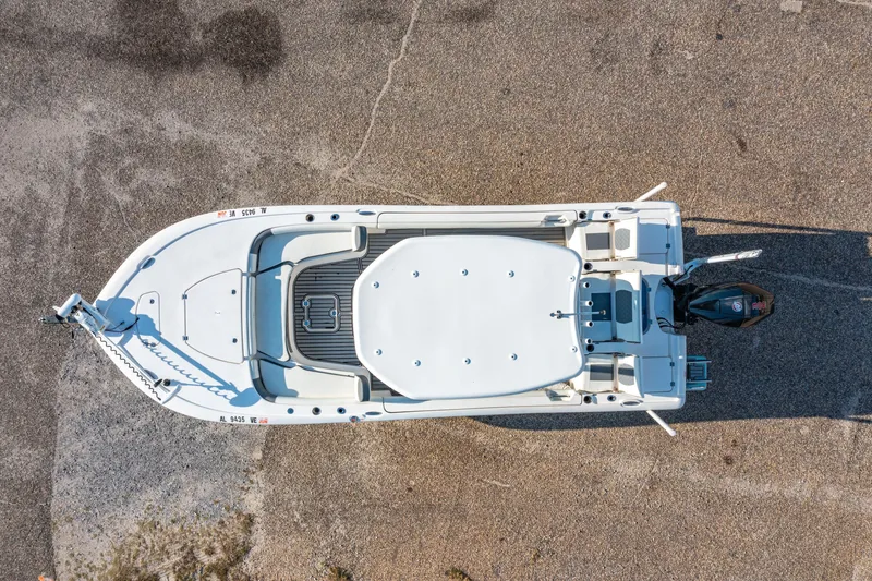 Slide: The Image of Overhead view of 2020 Tidewater 2500 Carolina Bay boat on concrete surface. - 5