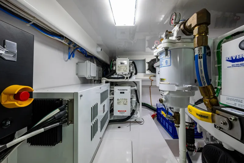 Slide: The Image of Engine room of a Viking vessel featuring advanced mechanical and electrical systems. - 63