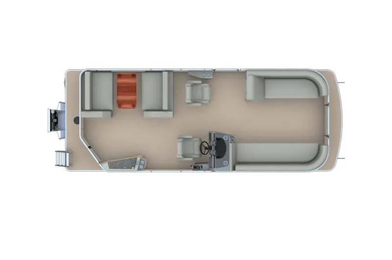 Slide: The Image of Manufacturer Provided Image: Top view of 2023 Godfrey SWEETWATER 2486 DT pontoon boat layout. - 11