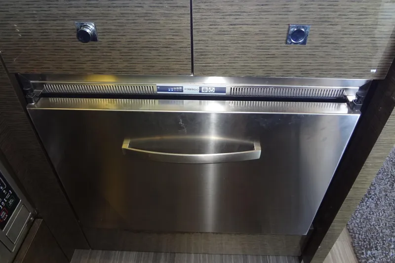 Slide: The Image of Stainless steel drawer in 2021 Cruisers Yachts 50 Cantius interior. - 15
