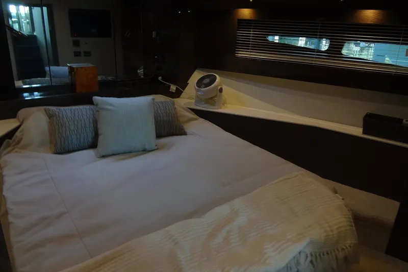 Slide: The Image of Luxurious bedroom interior of 2021 Cruisers Yachts 50 Cantius with modern decor. - 42