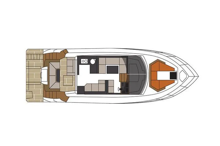 Slide: The Image of Manufacturer Provided Image: Top view layout of 2021 Cruisers Yachts 50 Cantius, showcasing interior design. - 63
