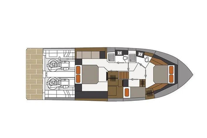 Slide: The Image of Manufacturer Provided Image: Floor plan of 2021 Cruisers Yachts 50 Cantius, showcasing interior layout and design. - 64