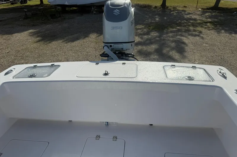 Slide: The Image of Valentino 28CC boat with Suzuki 350 engine, 2020 model, rear view. - 15