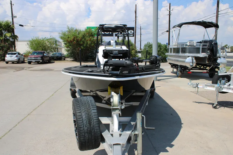 Slide: The Image of 2026 Mamba 227VX boat on trailer in outdoor dealership lot. - 14