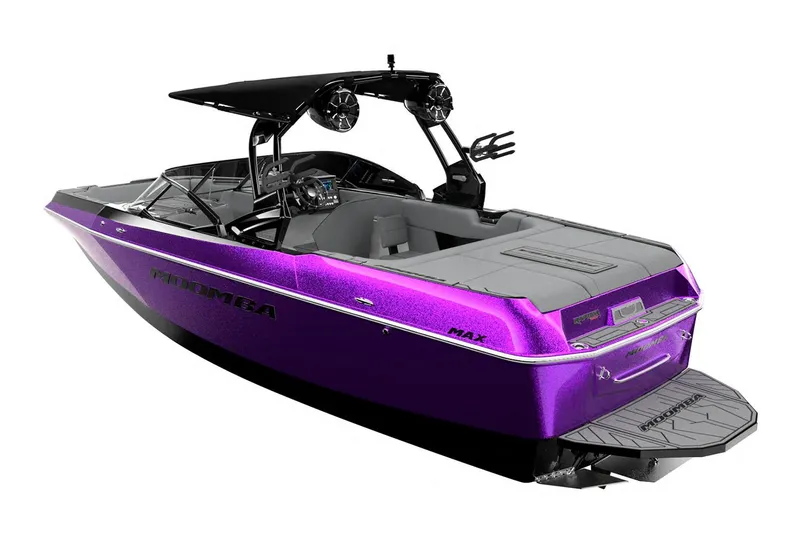 Slide: The Image of Manufacturer Provided Image: 2025 Moomba Max boat in vibrant purple with sleek design and modern features. - 20