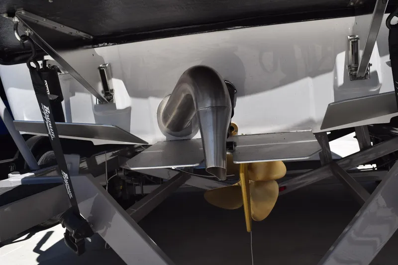 Slide: The Image of Rear view of 2025 Moomba Tykon boat showing propeller and exhaust system. - 15