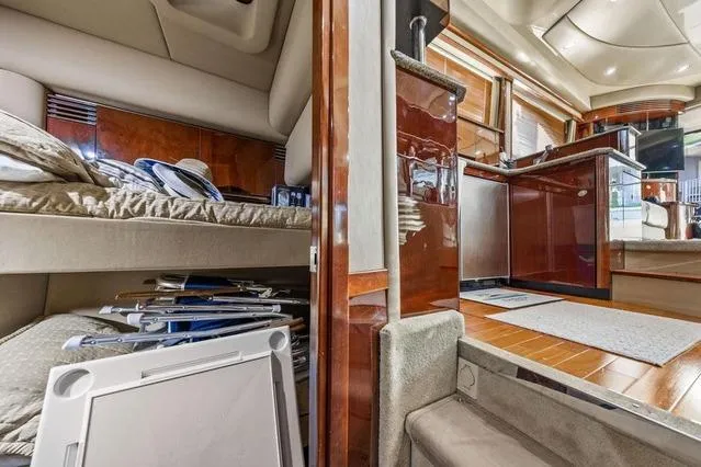 Slide: The Image of Luxurious 2007 Sea Ray 52 Sedan Bridge interior with cozy cabin and modern kitchen. - 22
