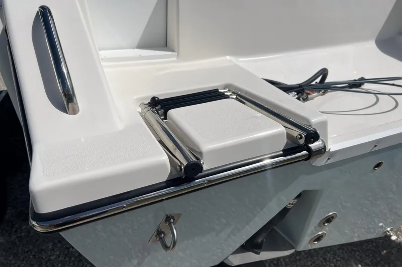 Slide: The Image of 2026 Defiance Catalina 210 boat with stainless steel swim ladder and handle. - 4