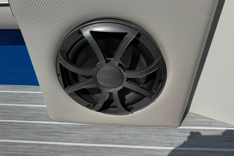 Slide: The Image of Speaker on 2022 South Bay 25 Sport CR9-DC boat, featuring sleek design and textured panel. - 28
