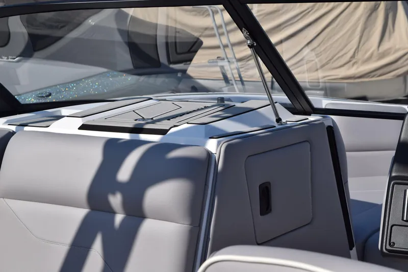 Slide: The Image of 2026 Moomba Max boat interior with sleek design and modern features. - 10