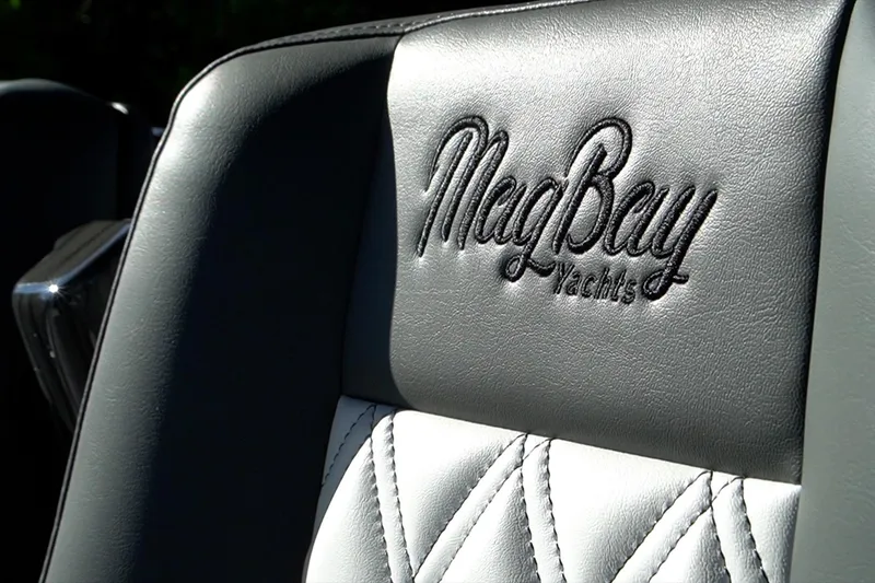 Slide: The Image of Luxurious Mag Bay Yachts 43 CC 2026 seat with elegant stitching detail. - 20