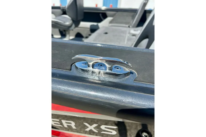 Slide: The Image of 2021 Lund 1875 Crossover XS boat cleat detail, interior view. - 50