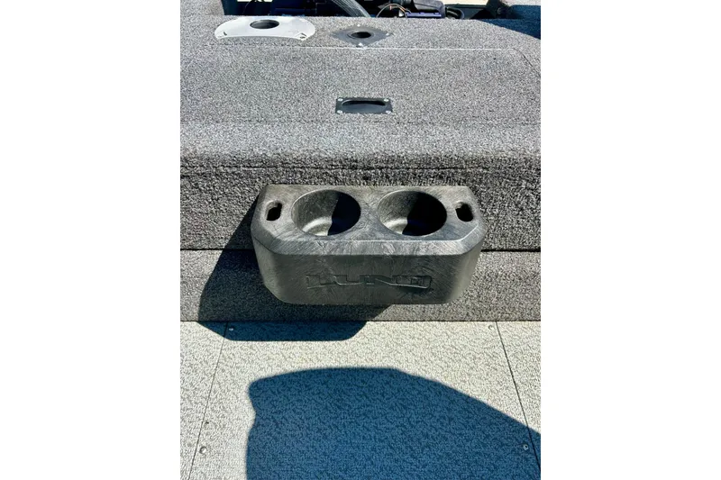 Slide: The Image of 2021 Lund 1875 Crossover XS boat interior with dual cup holder. - 56