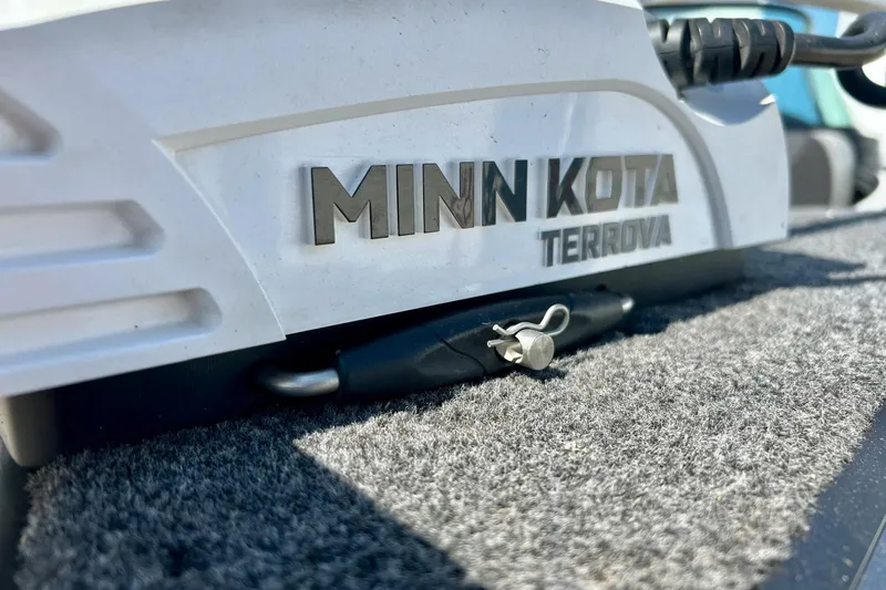 Slide: The Image of Close-up of Minn Kota Terrova motor on 2021 Lund 1875 Crossover XS boat. - 7