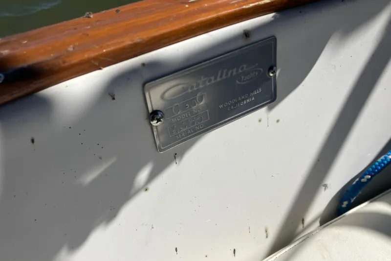 Slide: The Image of Catalina 30 yacht nameplate, 1985 model, Woodland Hills, California. - 35