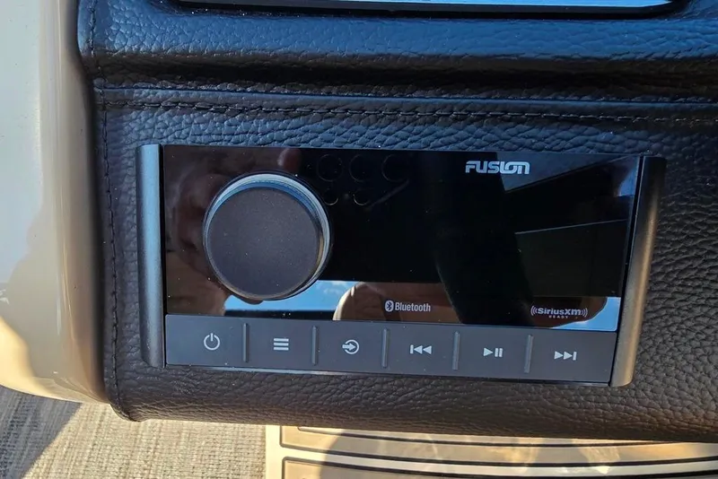 Slide: The Image of Fusion audio system with Bluetooth and SiriusXM in 2021 Godfrey Monaco 235 SFL. - 17