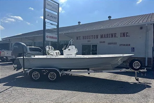 The Image of 2026 Frontier 2104 boat on trailer at Mt. Houston Marine dealership. - 0