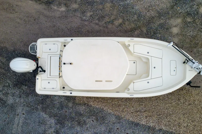 Slide: The Image of Top view of 2025 Skeeter SX2350 boat on gravel surface. - 26