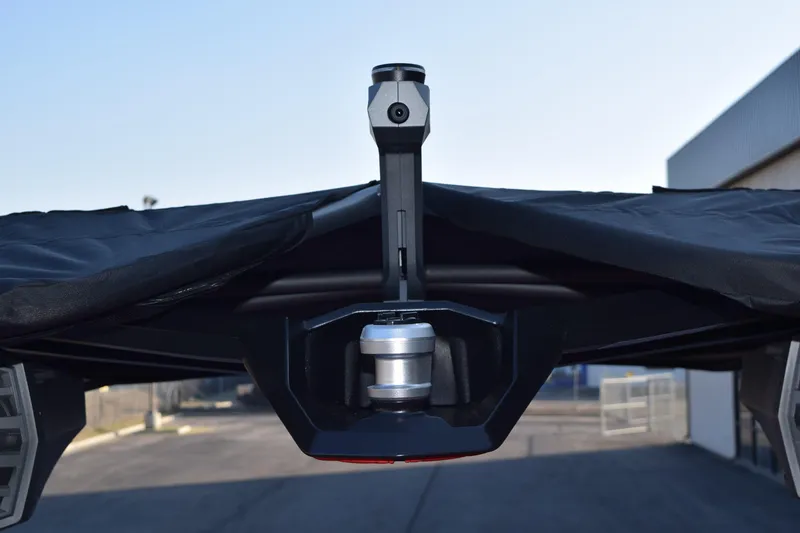 Slide: The Image of 2025 Nautique Super Air Nautique G23 boat tower detail, showcasing sleek design and advanced features. - 21