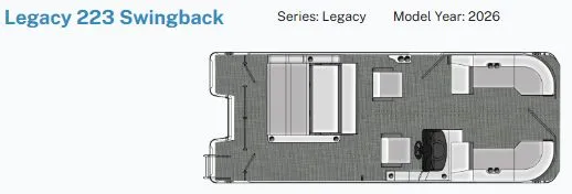 Slide: The Image of Bentley Pontoons 223 Legacy Swingback 2026 - 3