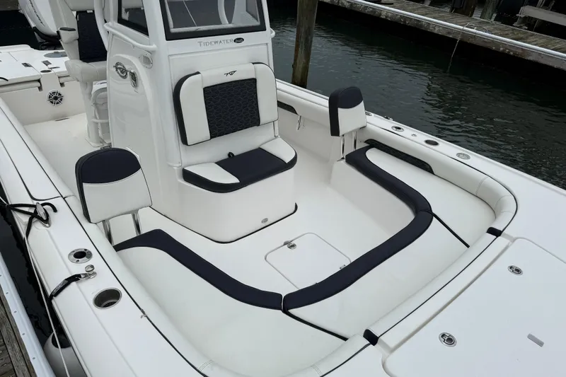 Slide: The Image of 2024 Tidewater 2500 Carolina Bay boat interior with water view. - 17