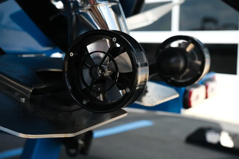 Slide: The Image of Close-up of 2026 Supra SA450 boat propeller system, showcasing advanced engineering and design. - 49
