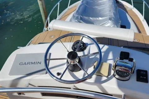 Slide: The Image of 2007 Tiara Yachts 3600 Open helm with Garmin navigation system. - 47