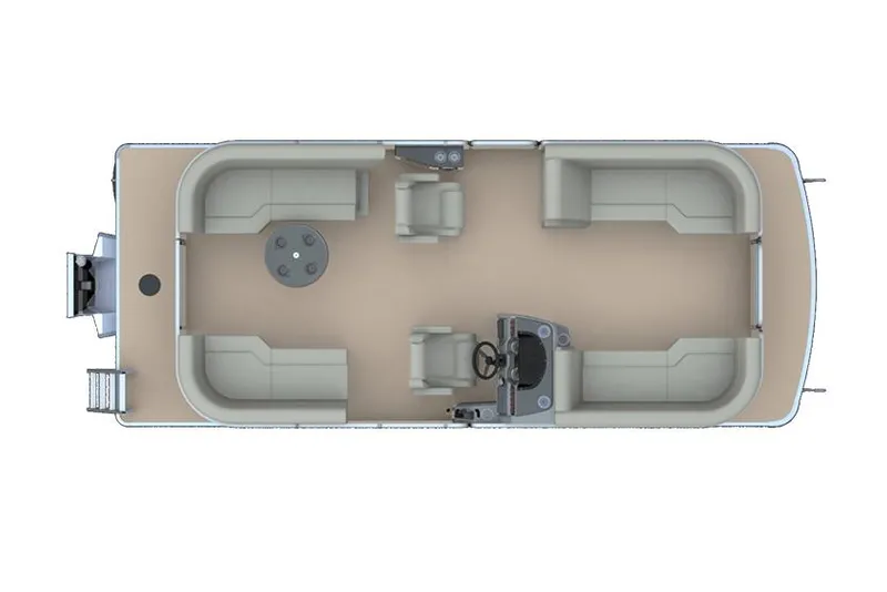 Slide: The Image of 2023 Godfrey Sweetwater 2286 SBX pontoon boat with plush seating at dockside. - 21