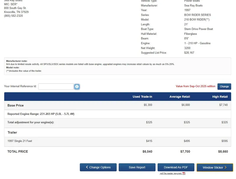 Slide: The Image of Sea Ray 210 1997 - 11