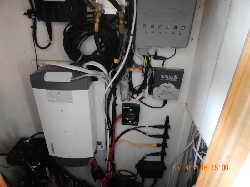 Slide: The Image of Electrical system setup in a 1997 Webbers Cove PB 26 boat. - 19