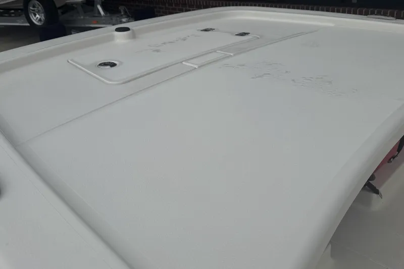 Slide: The Image of 2026 Mako Pro Skiff 13 CC boat deck, featuring a sleek, minimalist design. - 54